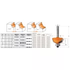 CMT Duplavállas holker maró csapággyal R=4,8 D=25,4 I=11,5 L=52,8 S=8 964.048.11