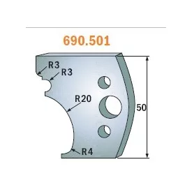 HSS marólapka No. 501 B=50 CMT 690.501