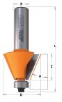   CMT Keményfém lapkás fózoló/kúposmaró csapággyal A=45° D=45 I=18 L=66,5 S=12 936.920.11