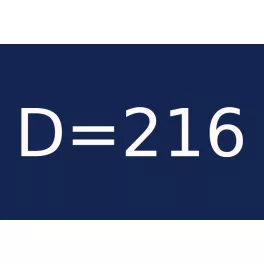 D=216 átmérővel