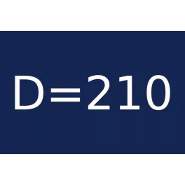 D=210 átmérővel