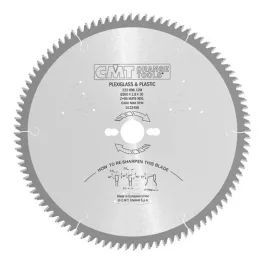 CMT körfűrészlapok PVC és plexi vágására, vékony műanyag, polikarbonát, plexi, rétegelt lemez, vinil- és laminált padló vágásához