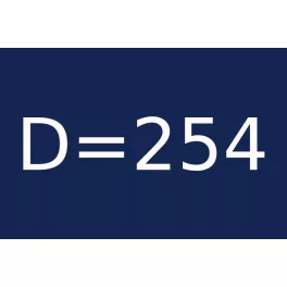 D=254 átmérővel